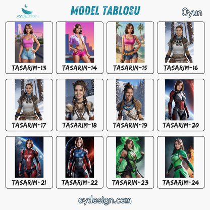 Kişiye Özel Oyun Temalı Karikatür Cam Tablo | Gamerlar İçin Özel Dekorasyon