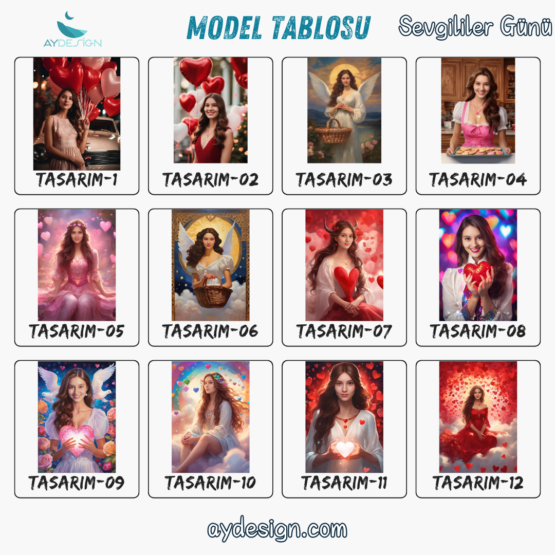 Kişiye Özel Romantik Temalı Karikatür Cam Tablo | Aşkınızı Yansıtan Dekor