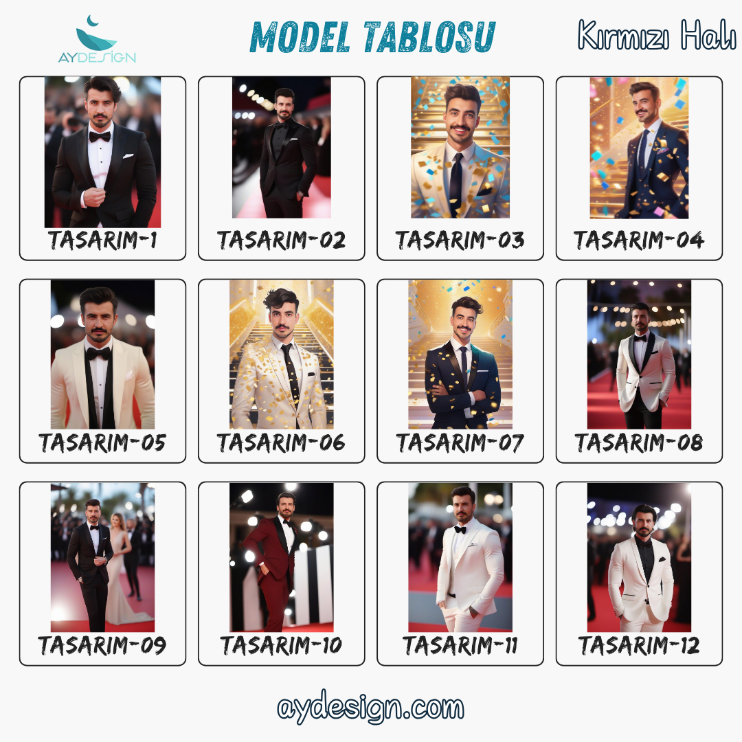 Kişiye Özel Kırmızı Halı Temalı Karikatür Cam Tablo | Şöhretin Yansıması