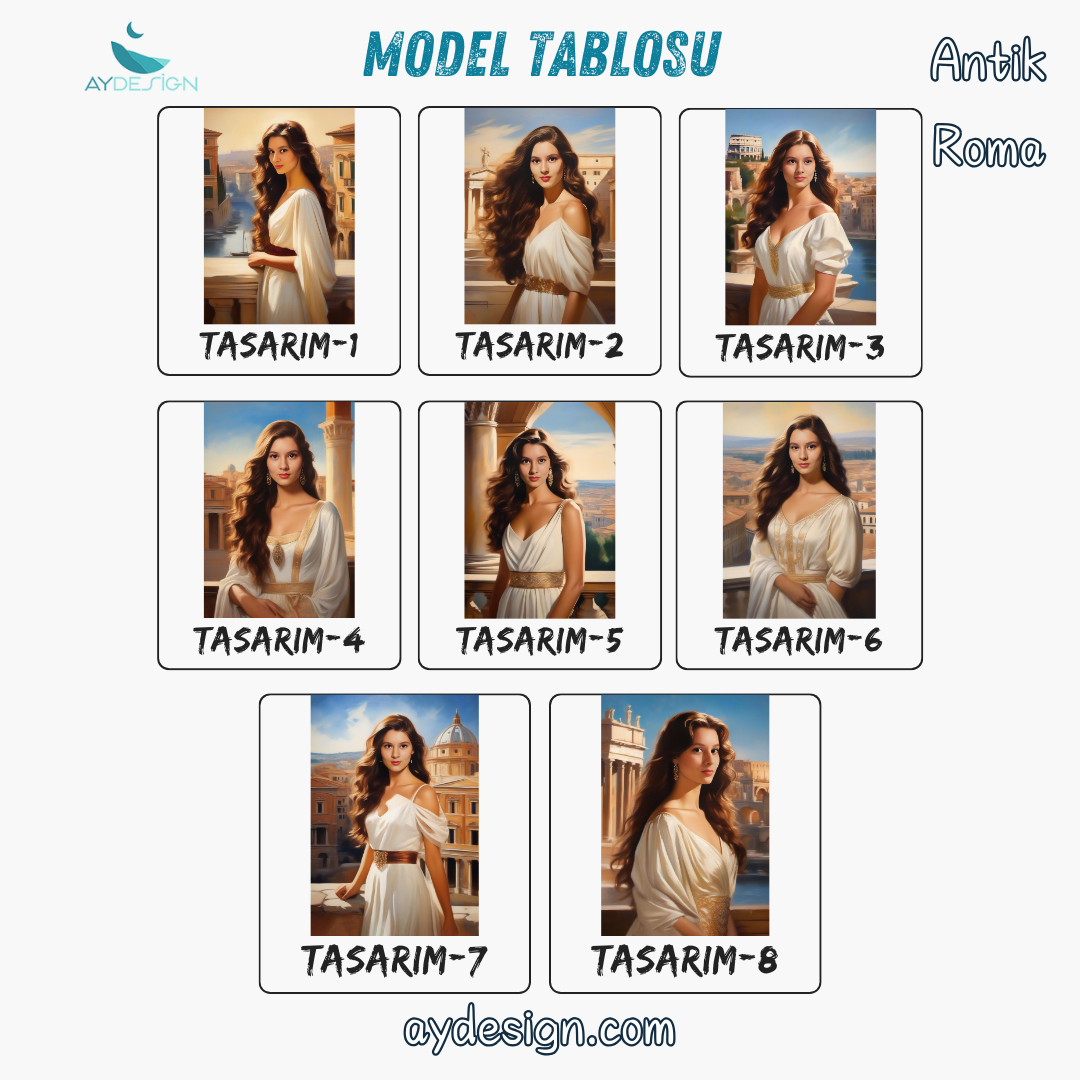 Kişiye Özel Roma Temalı Karikatür Cam Tablo | Tarihi ve Şık Dekorasyon