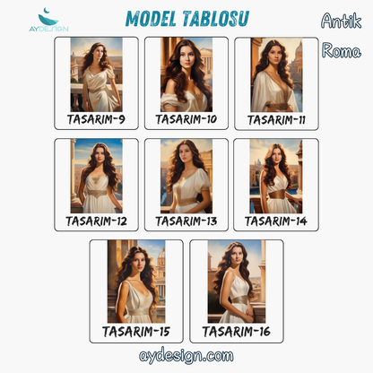 Kişiye Özel Roma Temalı Karikatür Cam Tablo | Tarihi ve Şık Dekorasyon