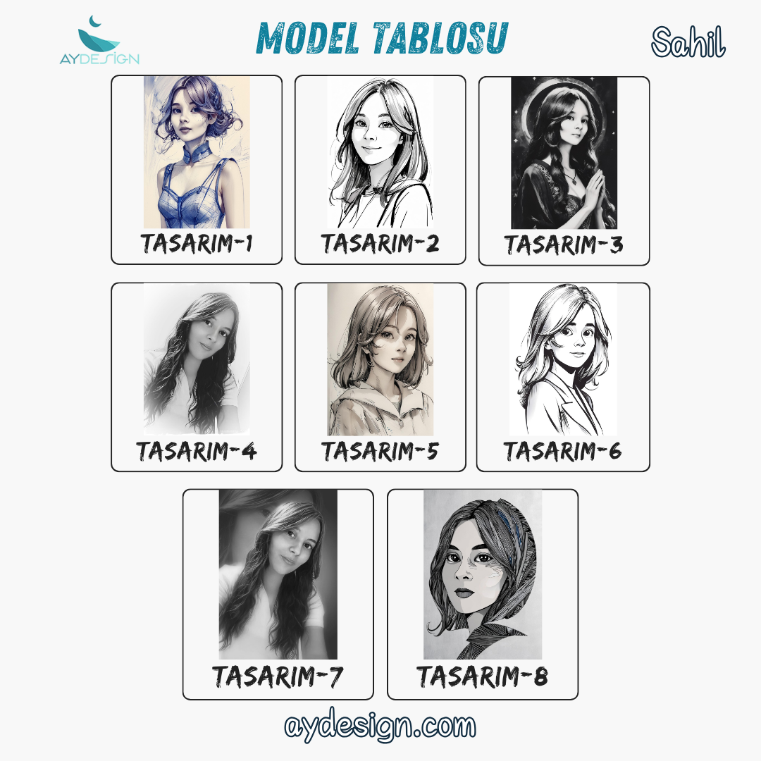 Kişiye Özel Siyah Beyaz Efektli Karikatür Cam Tablo | Modern ve Zarif Dekorasyon