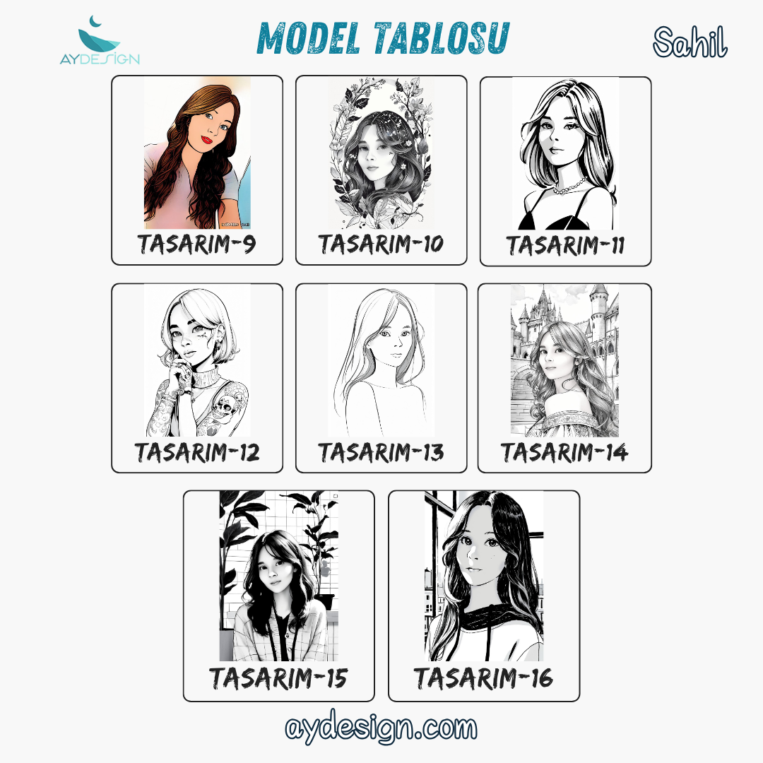 Kişiye Özel Siyah Beyaz Efektli Karikatür Cam Tablo | Modern ve Zarif Dekorasyon