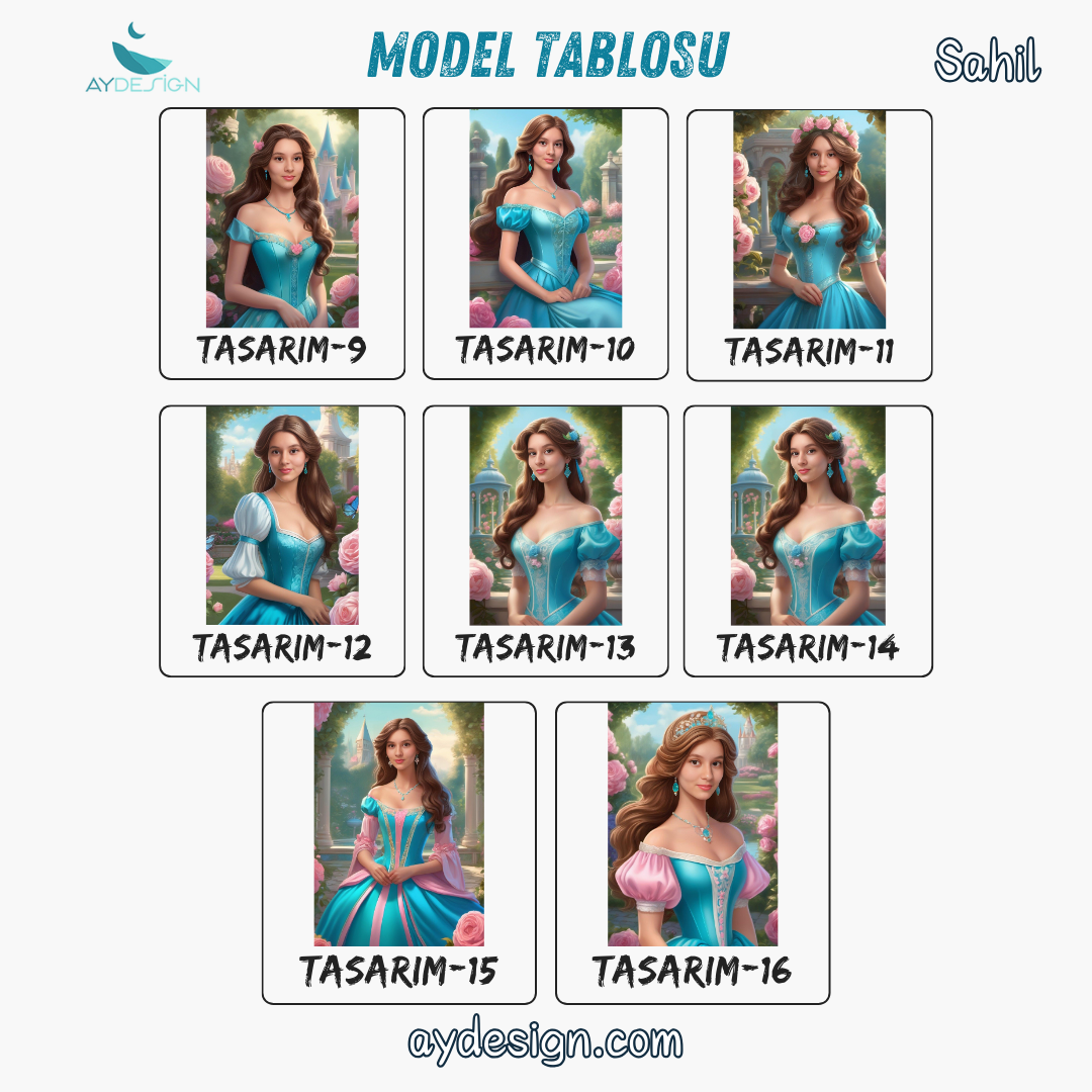 Kişiye Özel Prenses Temalı Karikatür Cam Tablo | Zarif ve Masalsı Dekor