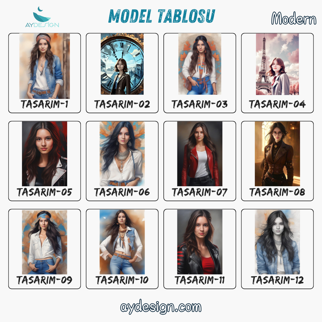 Kişiye Özel Modern Kız Temalı Karikatür Cam Tablo | Şık ve Tarz Sahibi Dekorasyon