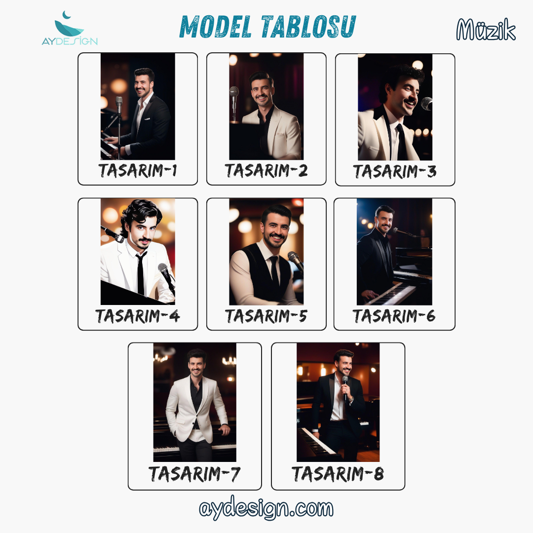 Kişiye Özel Piyano Temalı Karikatür Cam Tablo | Müzik Tutkunlarına Özel Dekor