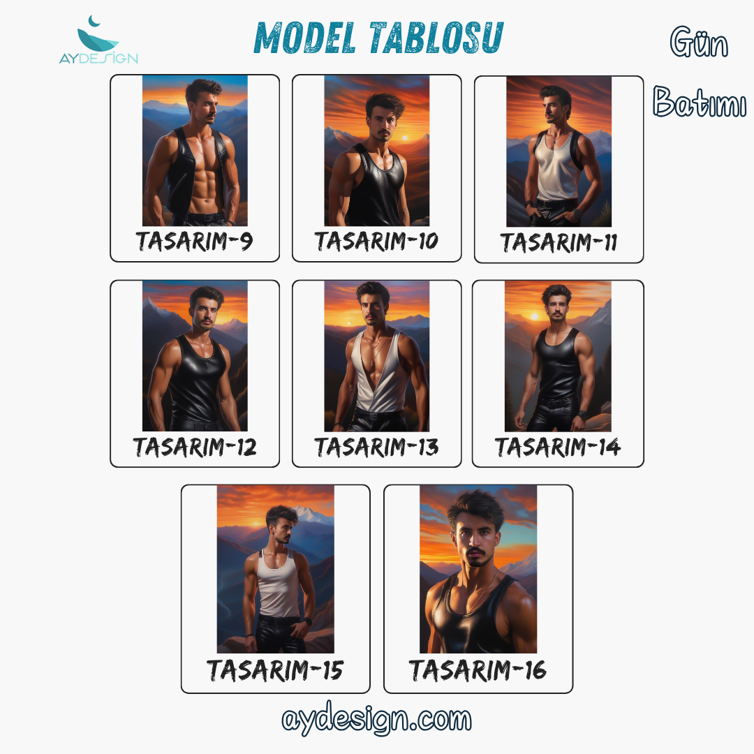 Kişiye Özel Günbatımı Temalı Karikatür Cam Tablo | Romantik ve Şık Dekorasyon