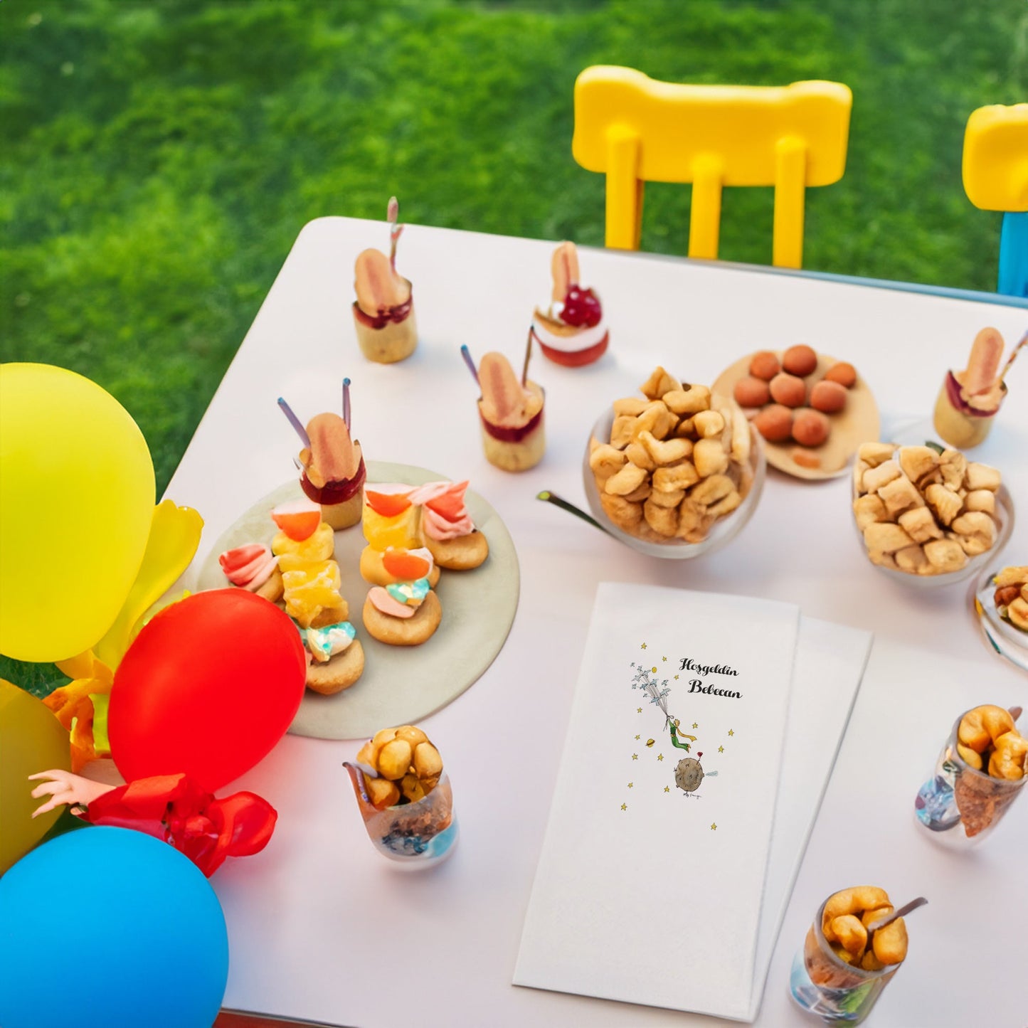 Küçük Prens Temalı Baskılı Peçeteler - AyDesign.com.tr