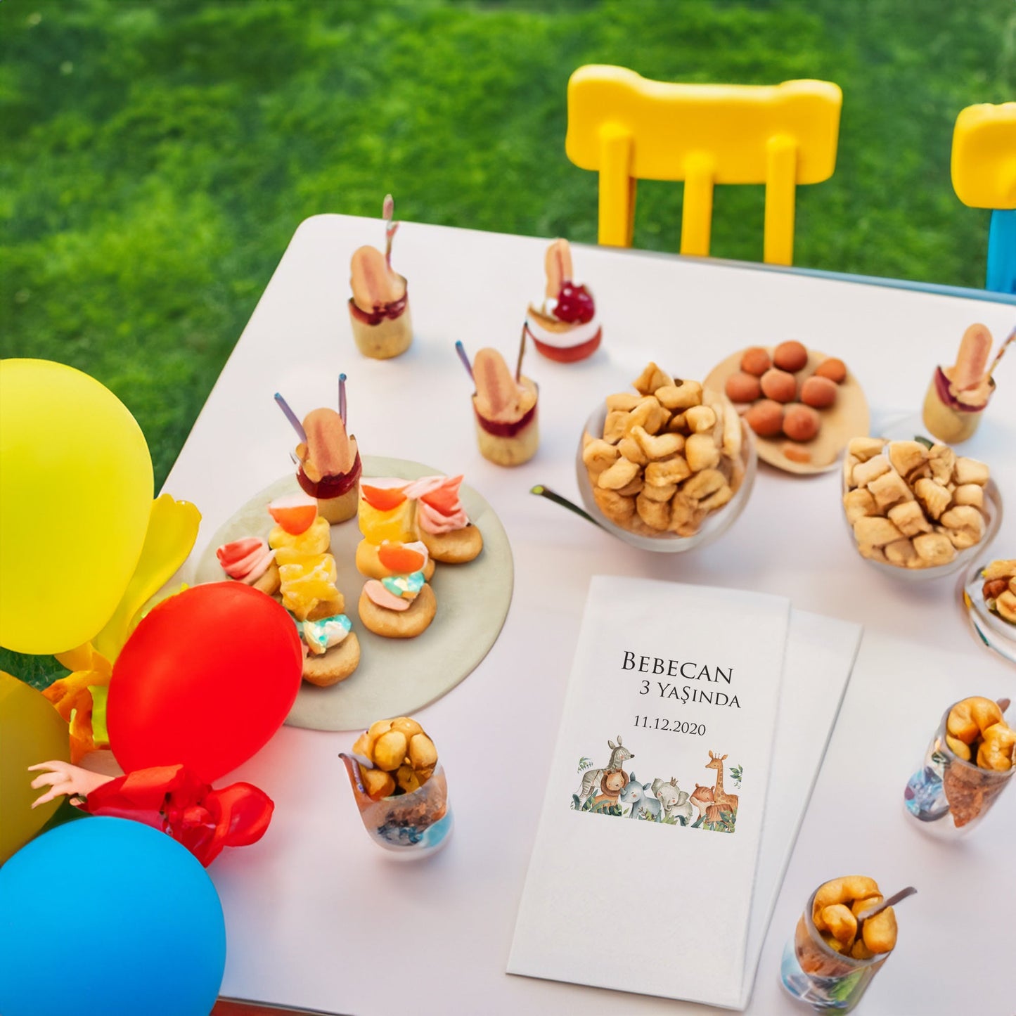 Hayvanlar Alemi Temalı Baskılı Peçeteler - AyDesign.com.tr