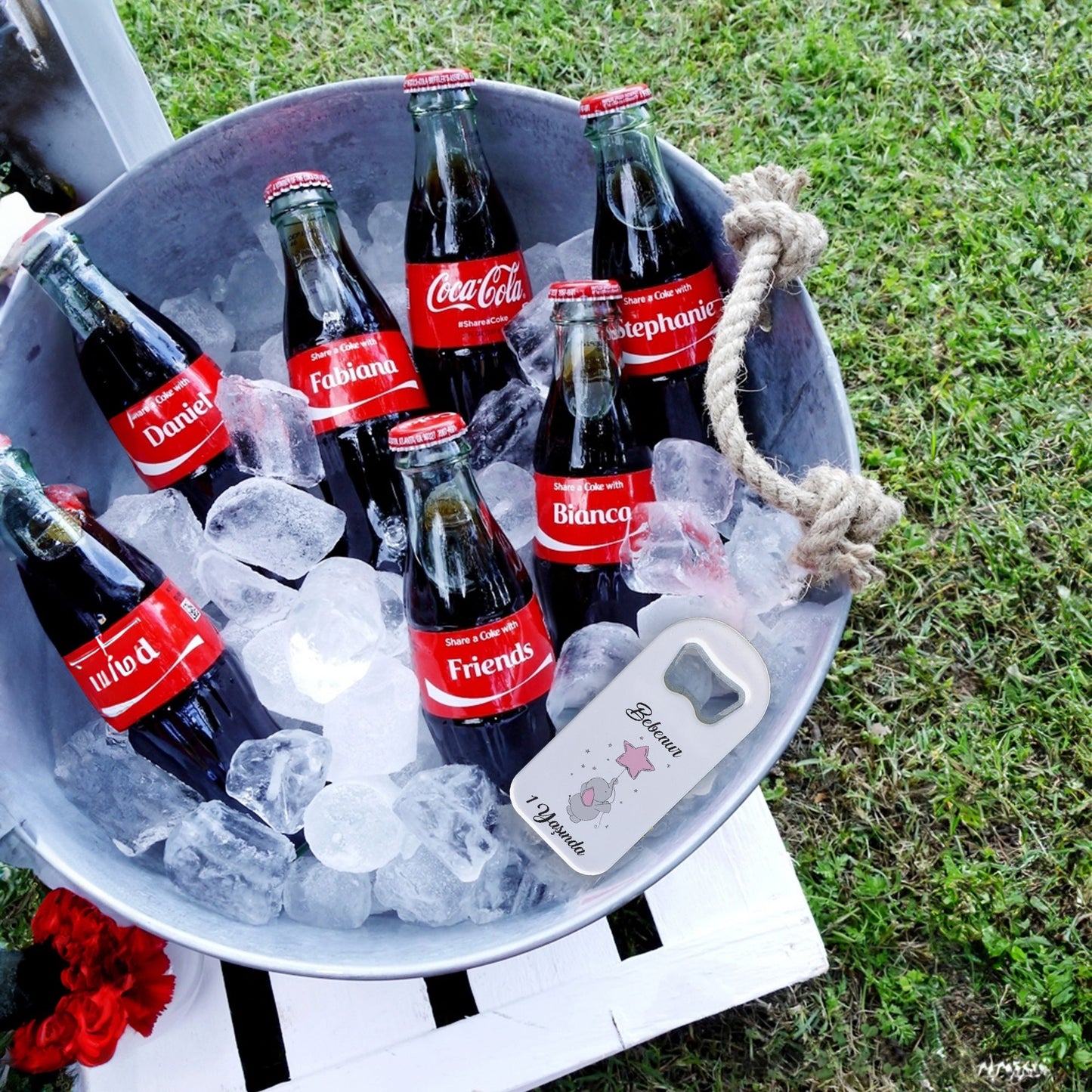 Pembe Yıldız ve Fil Temalı Plastik Açacak Magnet | Doğumgünü, Babyshower, Diş Buğdayı ve Sünnet Organizasyonlarınızın Unutulmaz Hatırası!