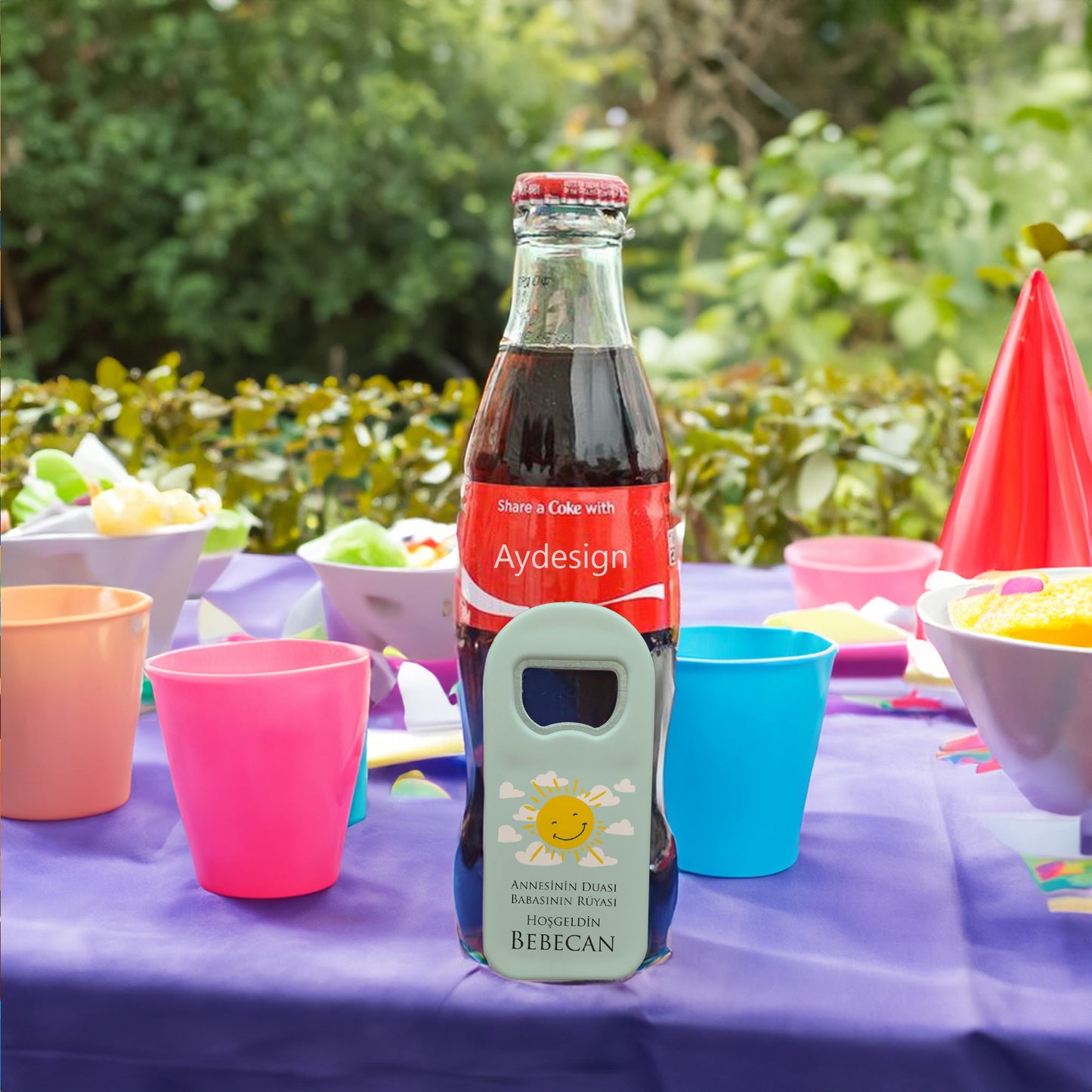 Mavi Gökyüzü ve Güneş Temalı Plastik Açacak Magnet | Doğumgünü, Babyshower, Diş Buğdayı ve Sünnet Organizasyonlarınızın Unutulmaz Hatırası!