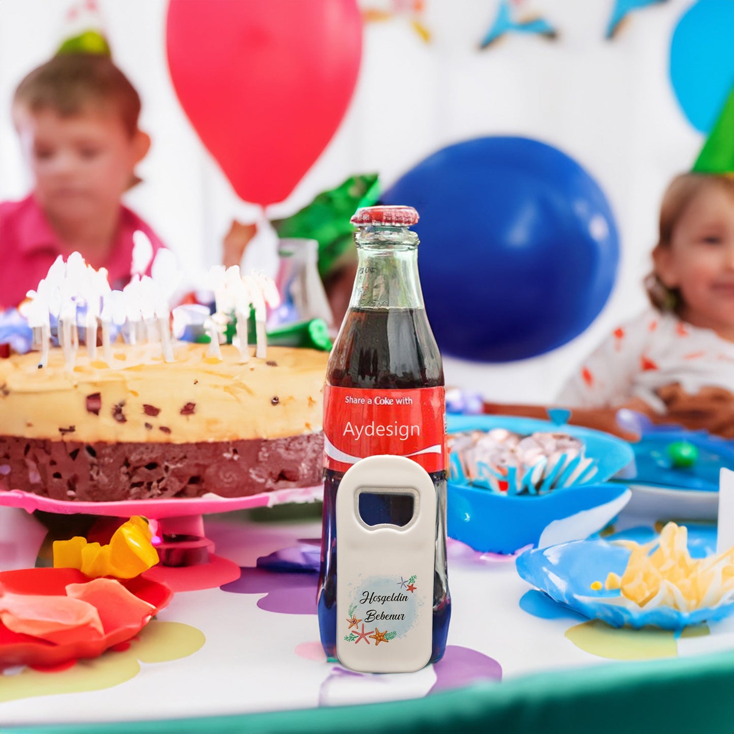 Renkli Denizyıldızlı Temalı Plastik Açacak Magnet | Doğumgünü, Babyshower, Diş Buğdayı ve Sünnet Organizasyonlarınızın Unutulmaz Hatırası!