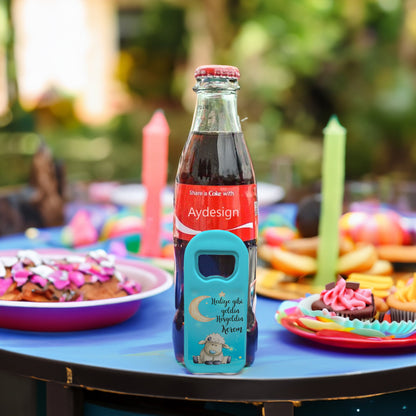 Mavi Zeminli Kuzu Temalı Plastik Açacak Magnet | Doğumgünü, Babyshower, Diş Buğdayı ve Sünnet Organizasyonlarınızın Unutulmaz Hatırası!