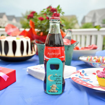 Mavi Zeminli Kuzu Temalı Plastik Açacak Magnet | Doğumgünü, Babyshower, Diş Buğdayı ve Sünnet Organizasyonlarınızın Unutulmaz Hatırası!