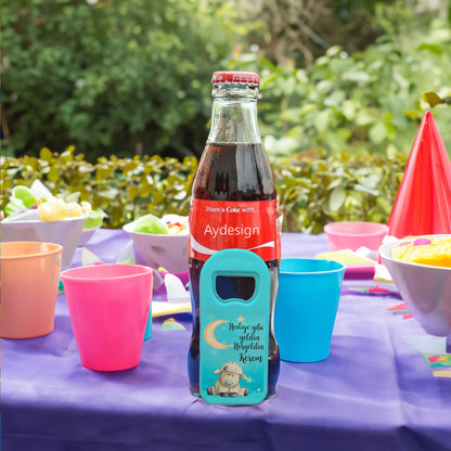 Mavi Zeminli Kuzu Temalı Plastik Açacak Magnet | Doğumgünü, Babyshower, Diş Buğdayı ve Sünnet Organizasyonlarınızın Unutulmaz Hatırası!