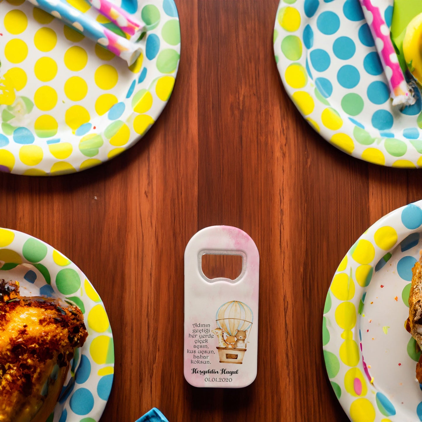 Pembe Bulutlu Balon ve Hayvanlar Temalı Plastik Açacak Magnet | Doğumgünü, Babyshower, Diş Buğdayı ve Sünnet Organizasyonlarınızın Unutulmaz Hatırası!