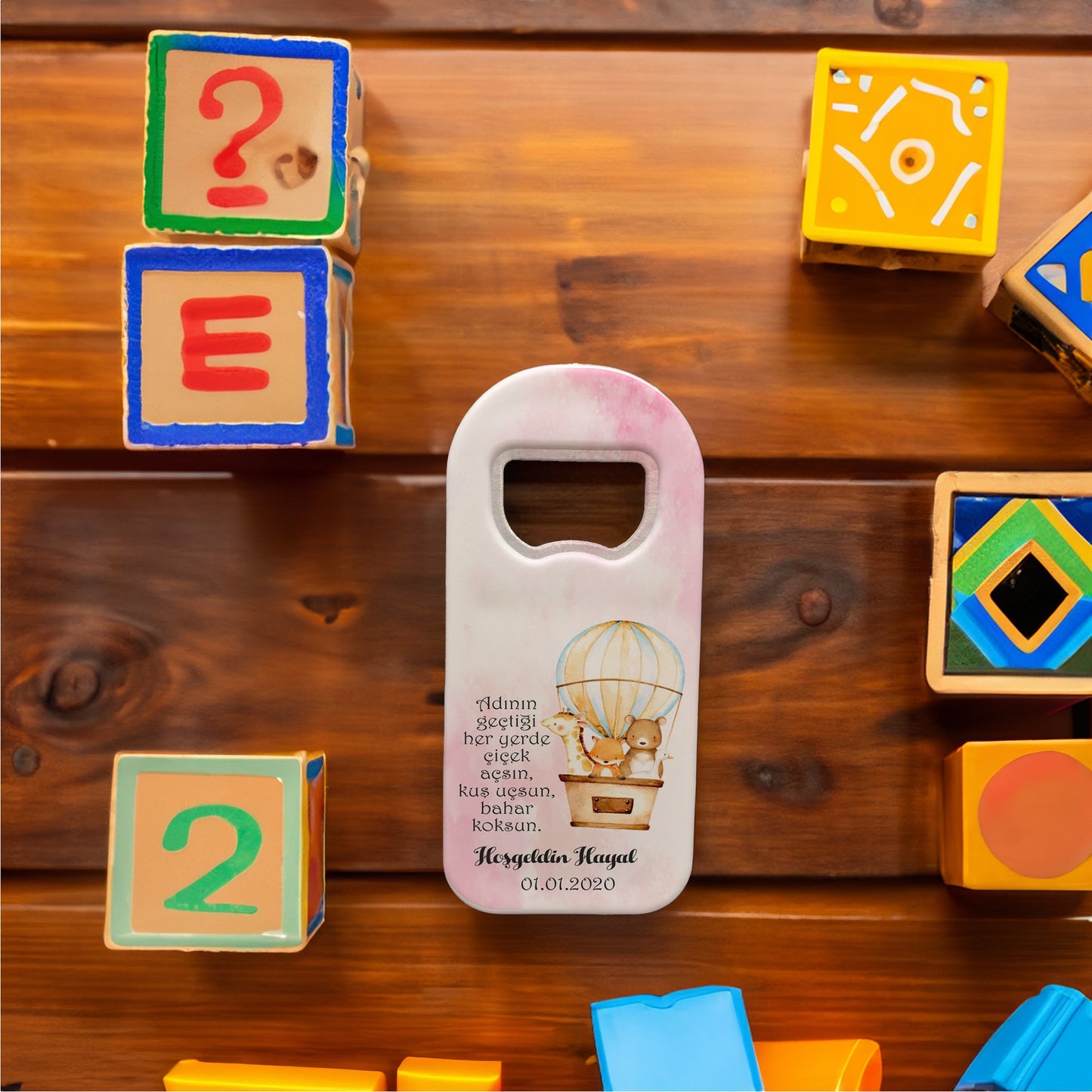 Pembe Bulutlu Balon ve Hayvanlar Temalı Plastik Açacak Magnet | Doğumgünü, Babyshower, Diş Buğdayı ve Sünnet Organizasyonlarınızın Unutulmaz Hatırası!