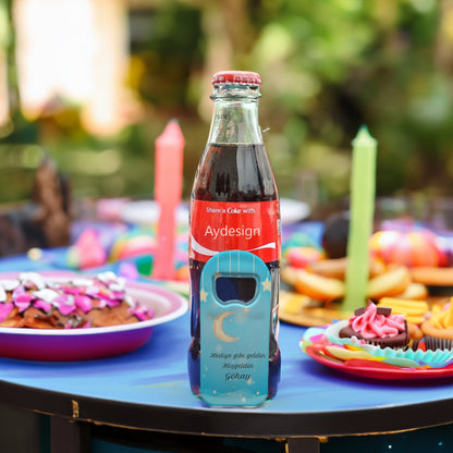 Mavi Zeminli Yıldız ve Ay Temalı Plastik Açacak Magnet | Doğumgünü, Babyshower, Diş Buğdayı ve Sünnet Organizasyonlarınızın Unutulmaz Hatırası!