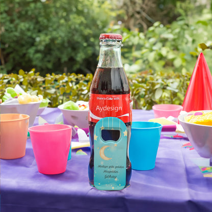 Mavi Zeminli Yıldız ve Ay Temalı Plastik Açacak Magnet | Doğumgünü, Babyshower, Diş Buğdayı ve Sünnet Organizasyonlarınızın Unutulmaz Hatırası!