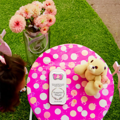 Mor Çiçek Çerçeve Temalı Plastik Açacak Magnet | Doğumgünü, Babyshower, Diş Buğdayı ve Sünnet Organizasyonlarınızın Unutulmaz Hatırası!