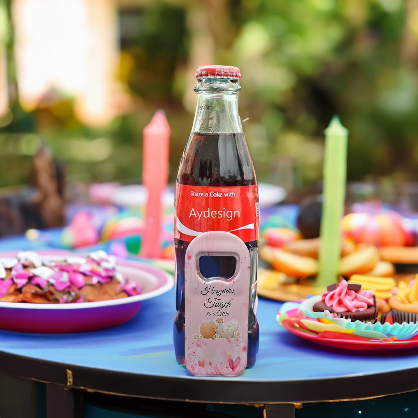 Pembe Zeminli Bebek Temalı Plastik Açacak Magnet | Doğumgünü, Babyshower, Diş Buğdayı ve Sünnet Organizasyonlarınızın Unutulmaz Hatırası!