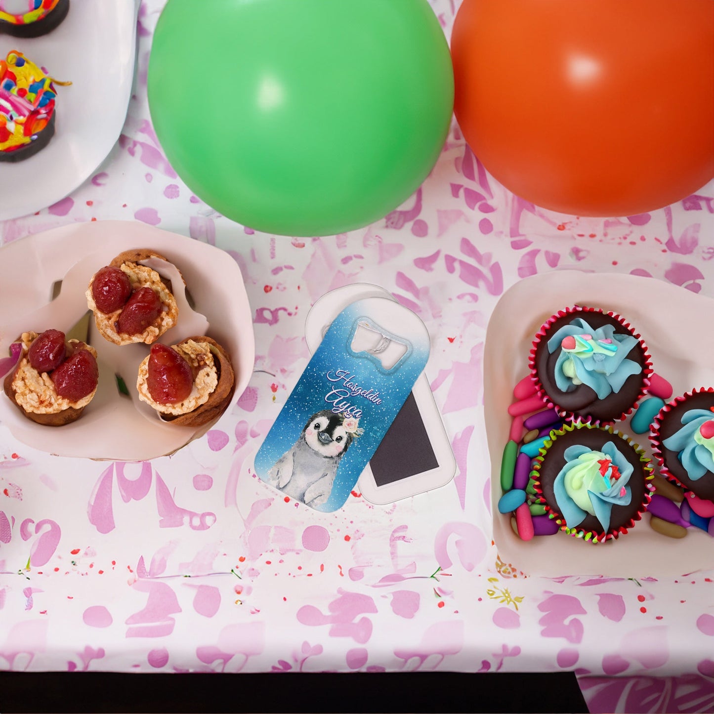 Penguen Temalı Plastik Açacak Magnet | Doğumgünü, Babyshower, Diş Buğdayı ve Sünnet Organizasyonlarınızın Unutulmaz Hatırası!