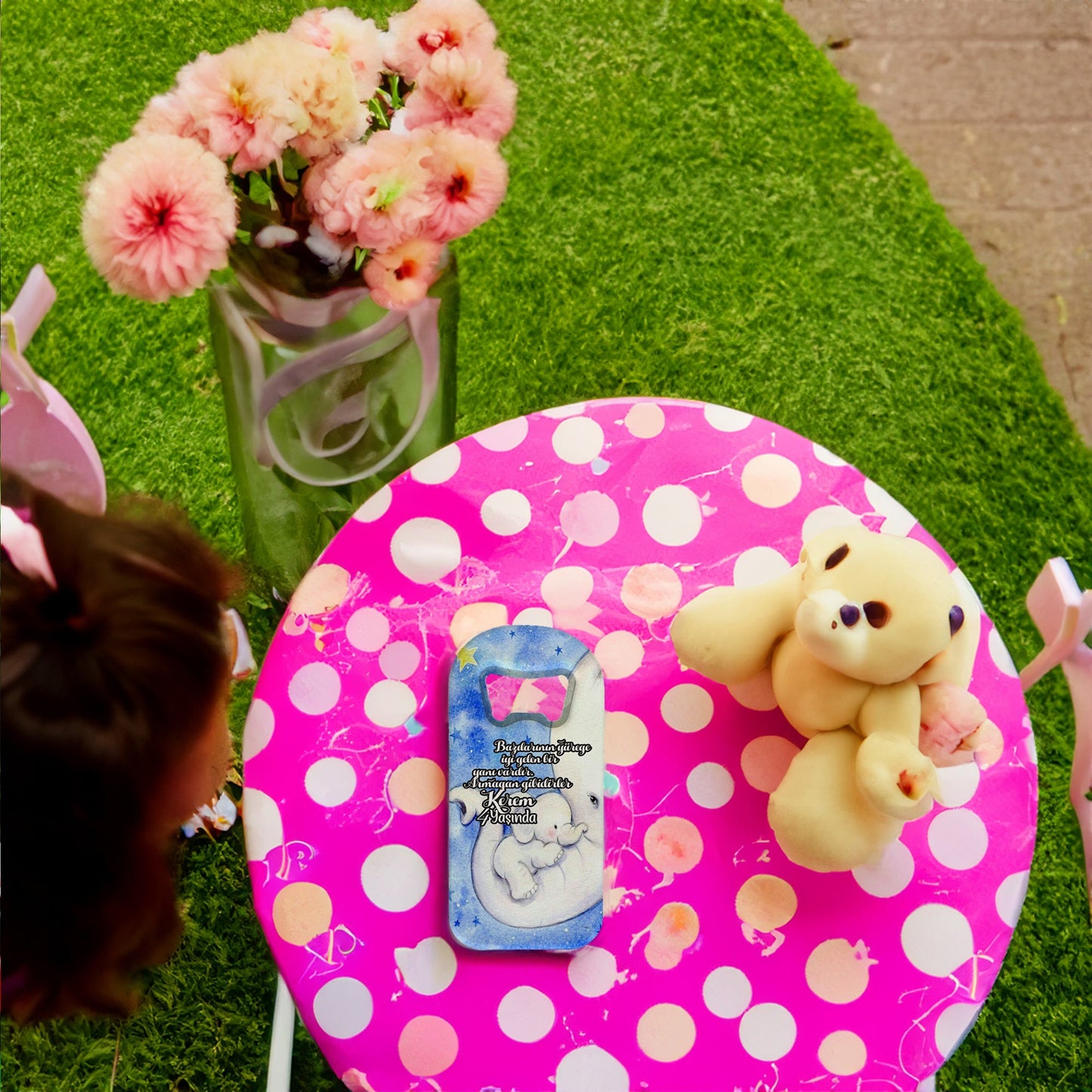 Fil ve Yavrusu Temalı Plastik Açacak Magnet | Doğumgünü, Babyshower, Diş Buğdayı ve Sünnet Organizasyonlarınızın Unutulmaz Hatırası!