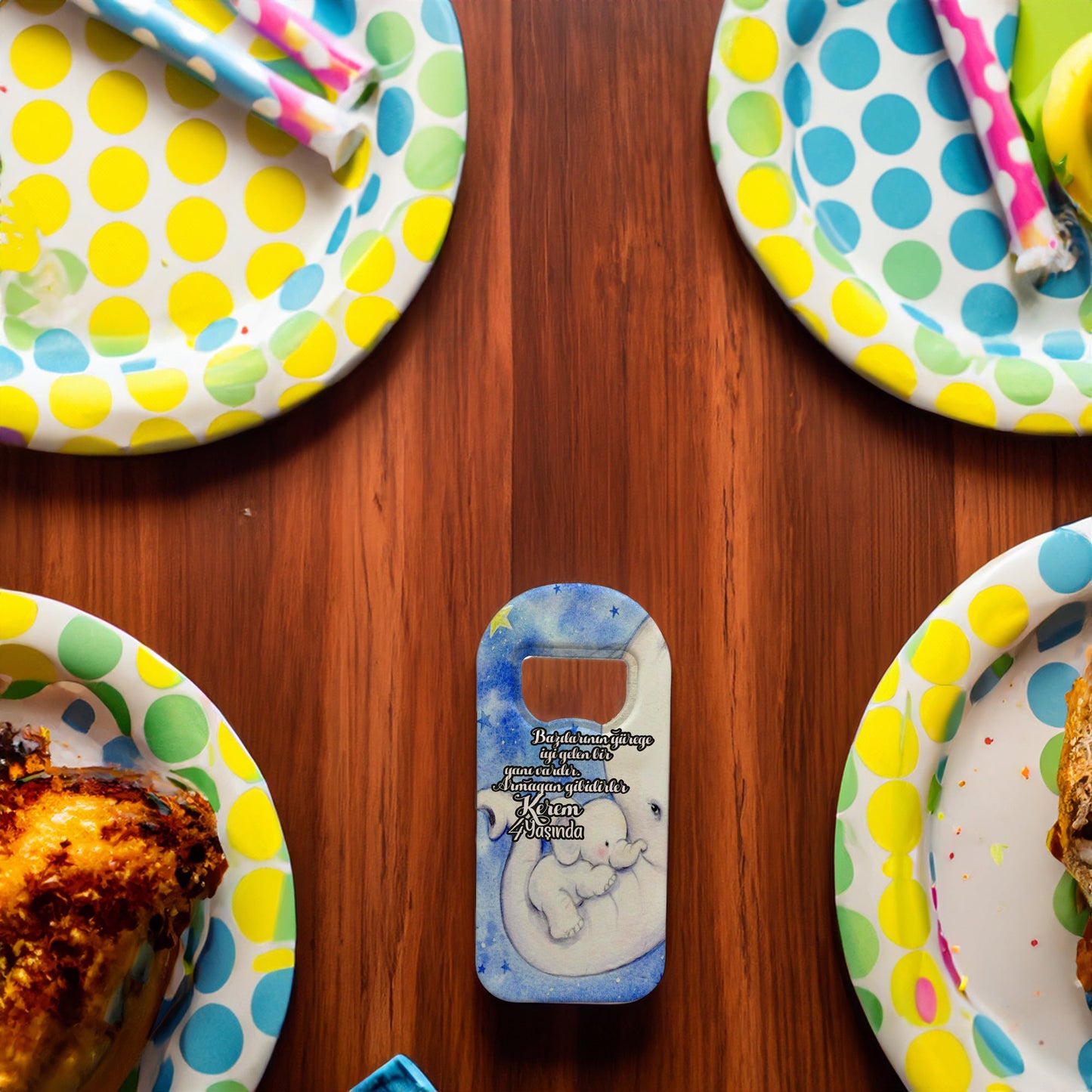 Fil ve Yavrusu Temalı Plastik Açacak Magnet | Doğumgünü, Babyshower, Diş Buğdayı ve Sünnet Organizasyonlarınızın Unutulmaz Hatırası!