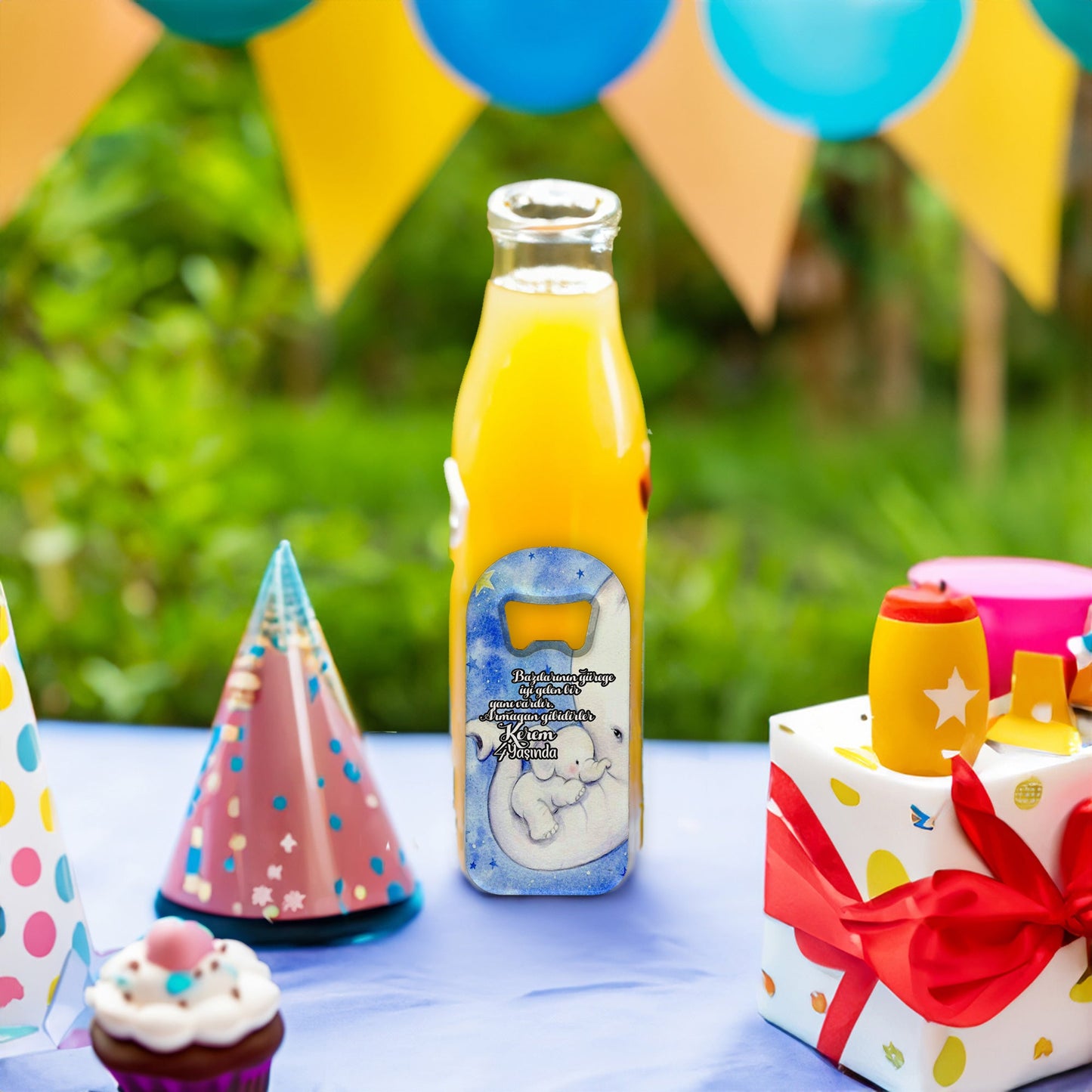 Fil ve Yavrusu Temalı Plastik Açacak Magnet | Doğumgünü, Babyshower, Diş Buğdayı ve Sünnet Organizasyonlarınızın Unutulmaz Hatırası!