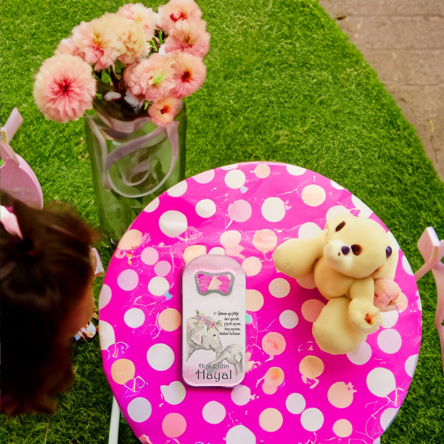 Fil ve Yavrusu Temalı Plastik Açacak Magnet | Doğumgünü, Babyshower, Diş Buğdayı ve Sünnet Organizasyonlarınızın Unutulmaz Hatırası!