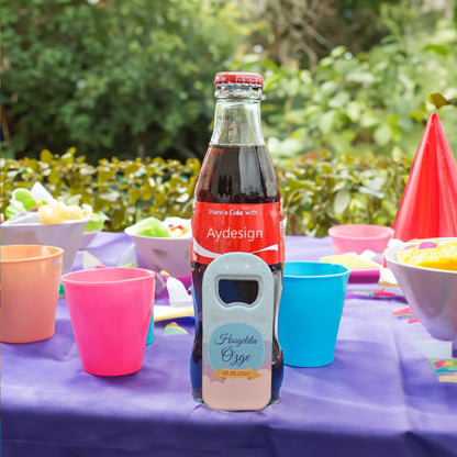 Renkli Zeminli Etiket Temalı Plastik Açacak Magnet | Doğumgünü, Babyshower, Diş Buğdayı ve Sünnet Organizasyonlarınızın Unutulmaz Hatırası!