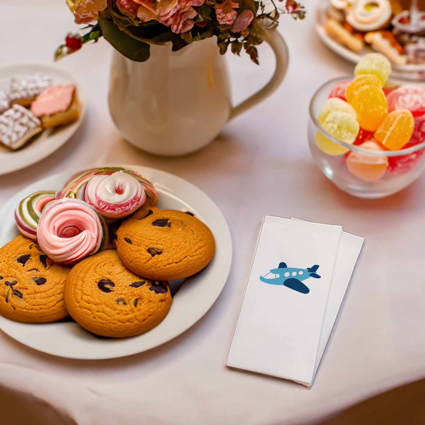 Uçak Baskılı Peçeteler - AyDesign.com.tr