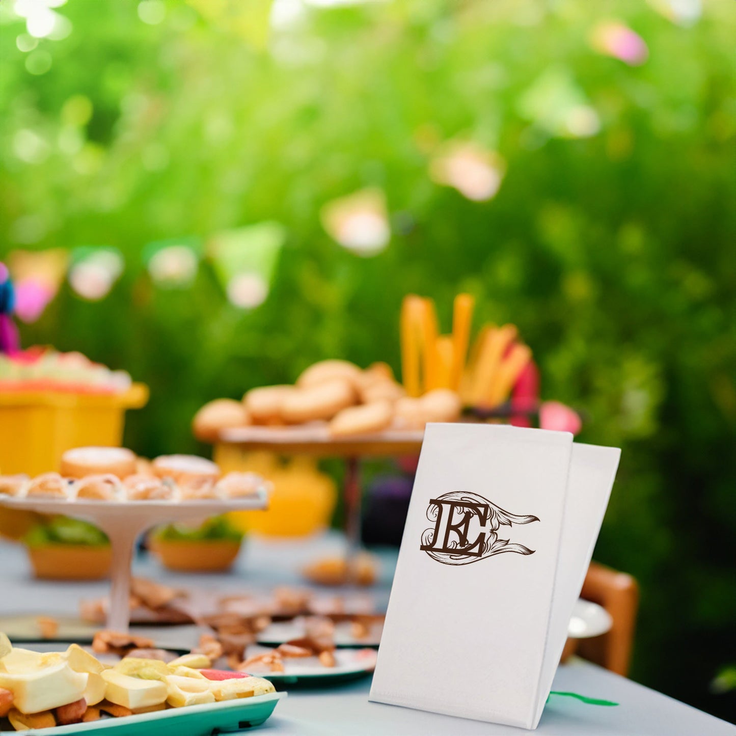 E Harfi Baskılı Peçeteler - AyDesign.com.tr