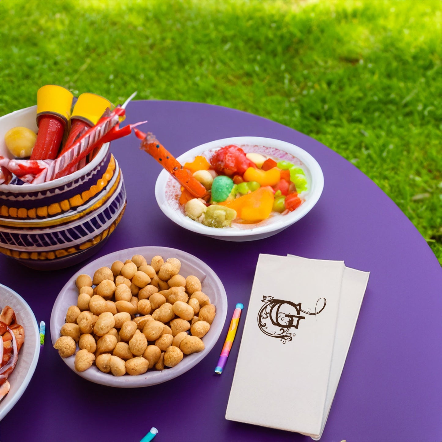 G Harfi Baskılı Peçeteler - AyDesign.com.tr