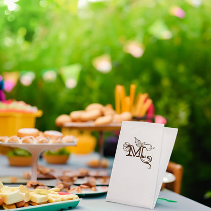 M Harfi Baskılı Peçeteler - AyDesign.com.tr