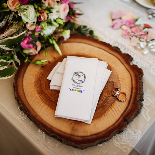 Lavanta Çerçeveli Özel Gün Peçetesi