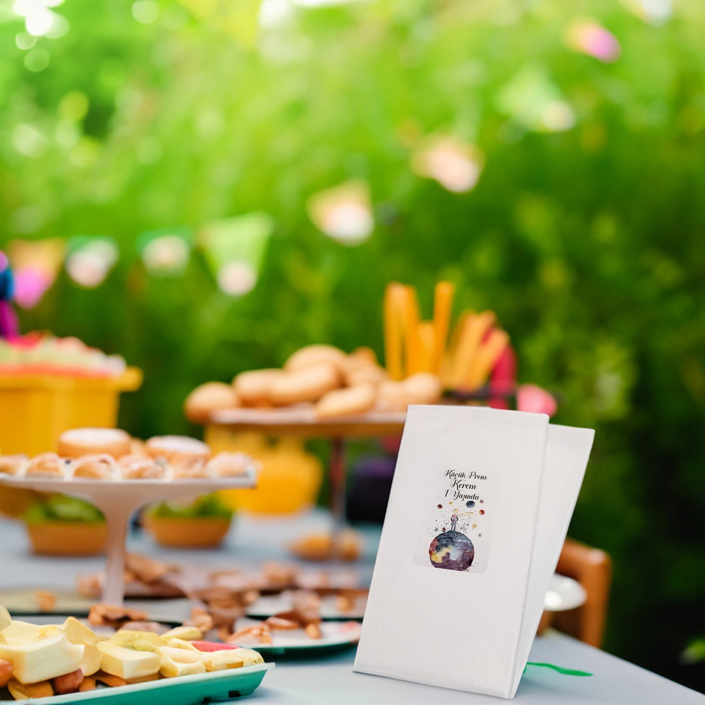 Dünya ve Küçük Prens Temalı Baskılı Peçeteler - AyDesign.com.tr