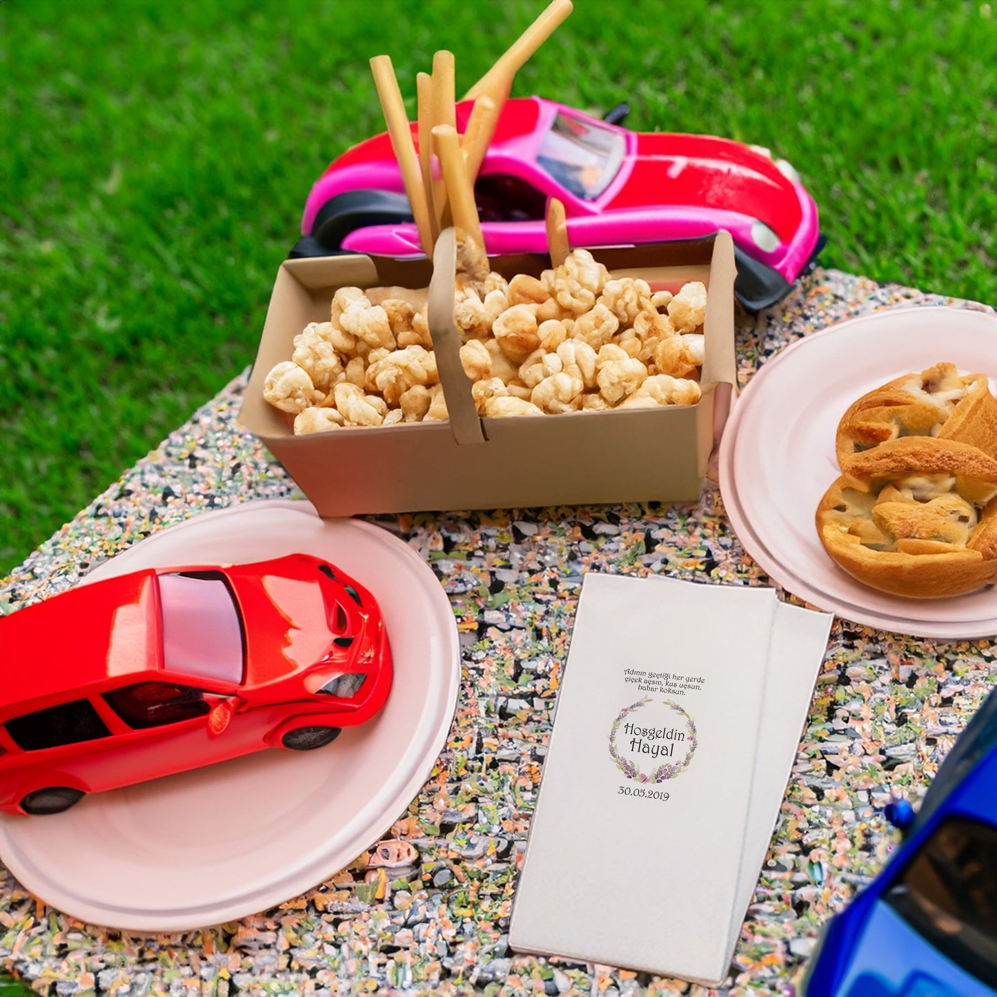 Lavanta Temalı Baskılı Peçeteler - AyDesign.com.tr