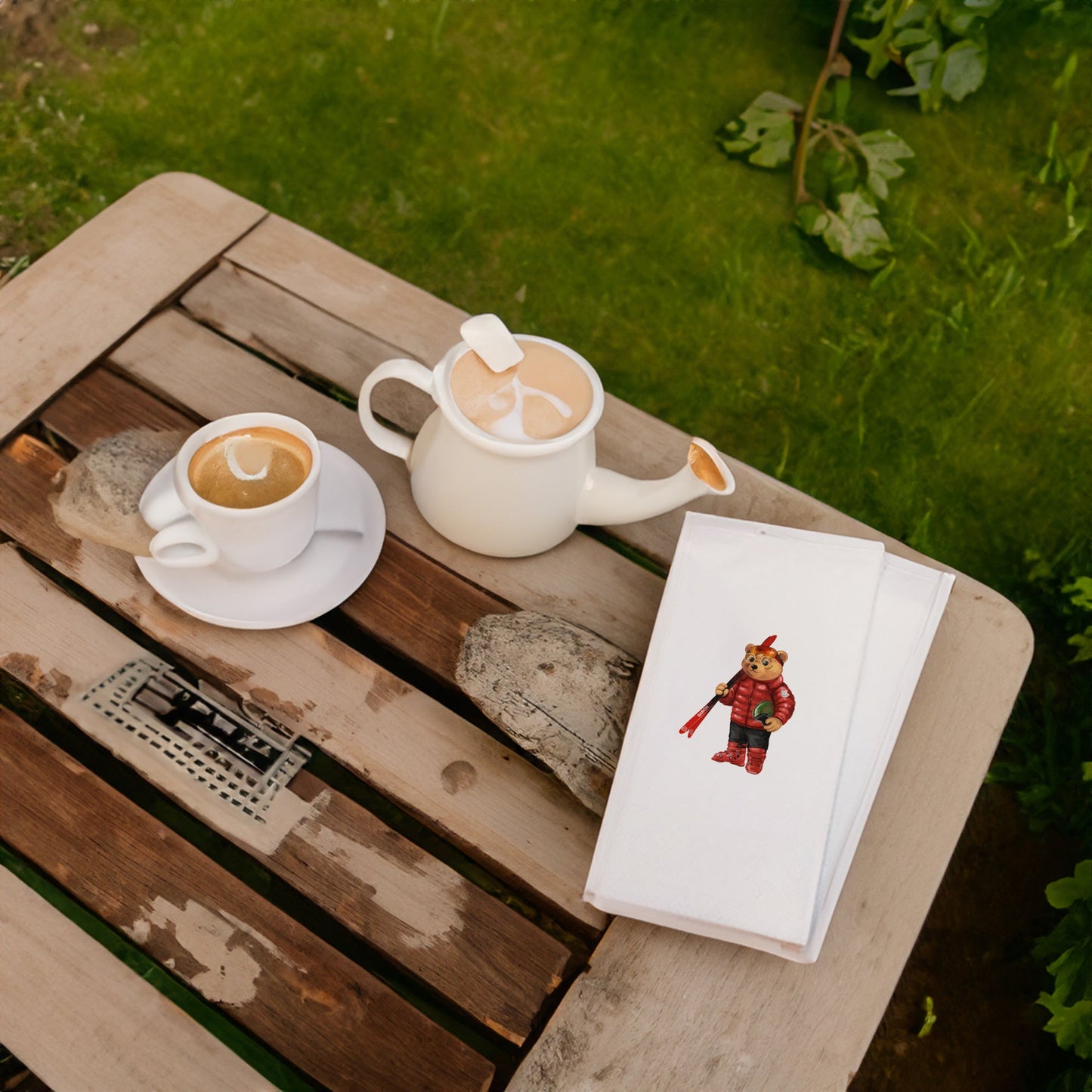 Kayaklı Ayıcık Baskılı Kağıt Peçete 33x33 cm Solventsiz, İpeksi Dokulu, Çift Katlı – Kidzia