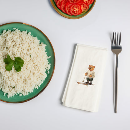 Kayakçı Ayıcık Baskılı Kağıt Peçete 33x33 cm Solventsiz, İpeksi Dokulu – Kidzia