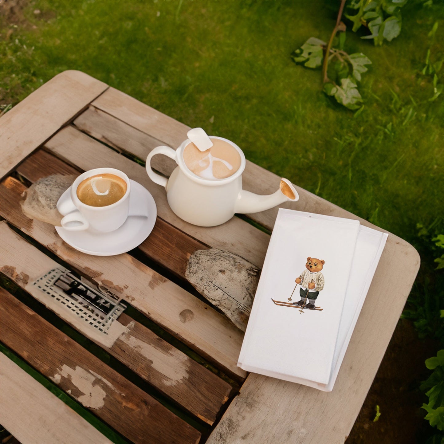 Kayakçı Ayıcık Baskılı Kağıt Peçete 33x33 cm Solventsiz, İpeksi Dokulu – Kidzia