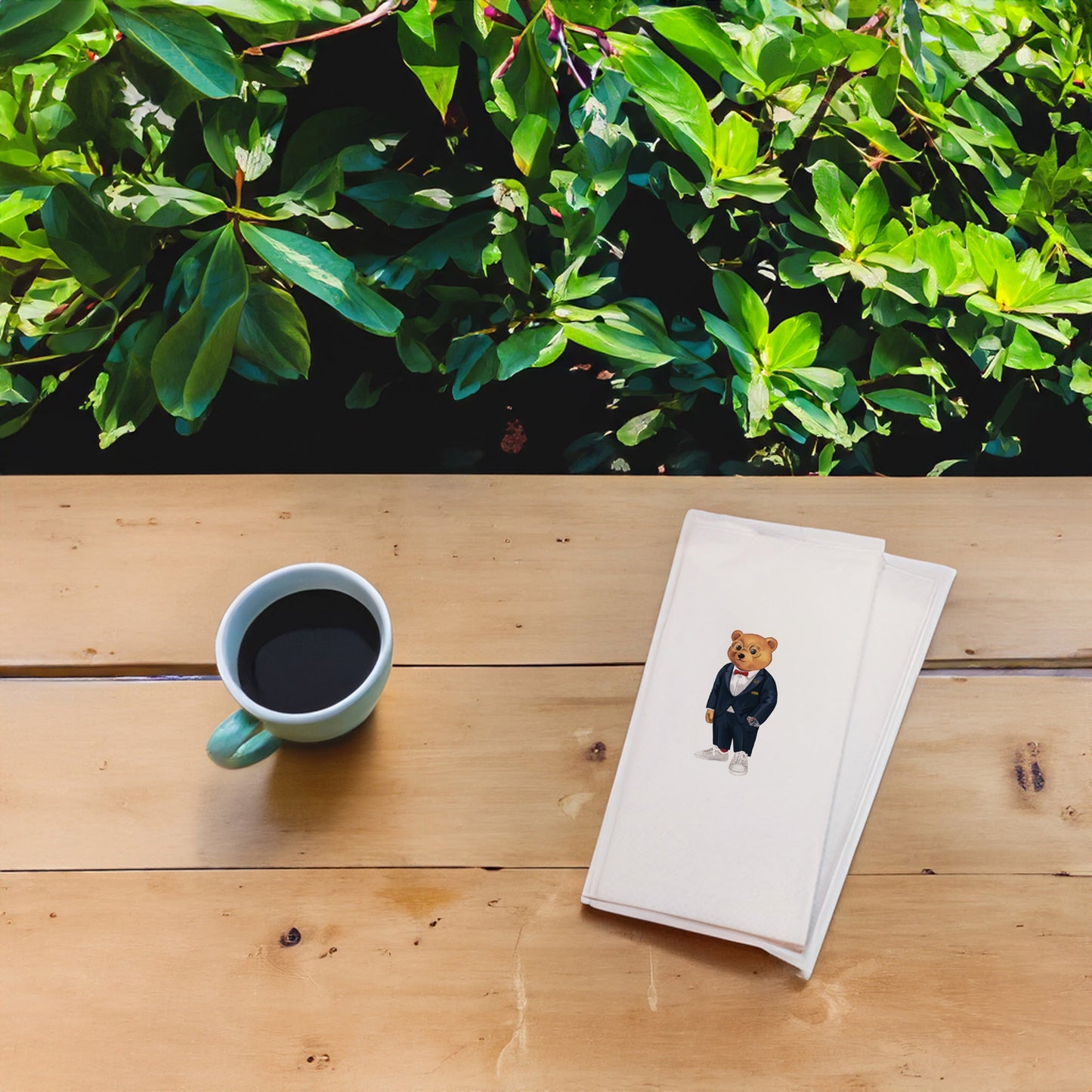 Takım Elbiseli Ayıcık Baskılı Kağıt Peçete 33x33 cm Solventsiz, İpeksi Dokulu – Kidzia