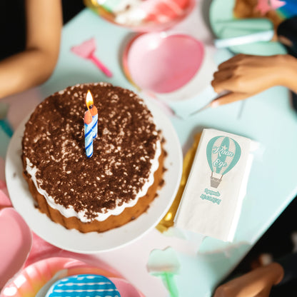 Turkuaz Balon Temalı Baskılı Peçeteler - AyDesign.com.tr