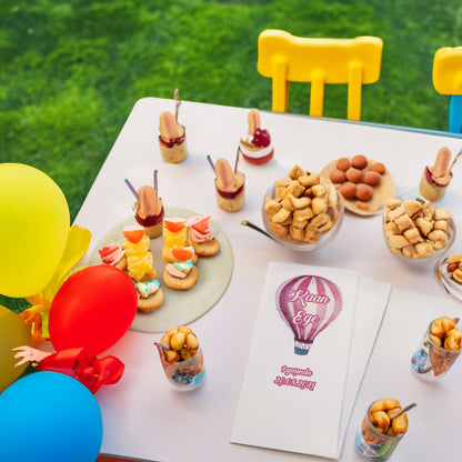 Koyu Pembe Balon Temalı Baskılı Peçeteler - AyDesign.com.tr