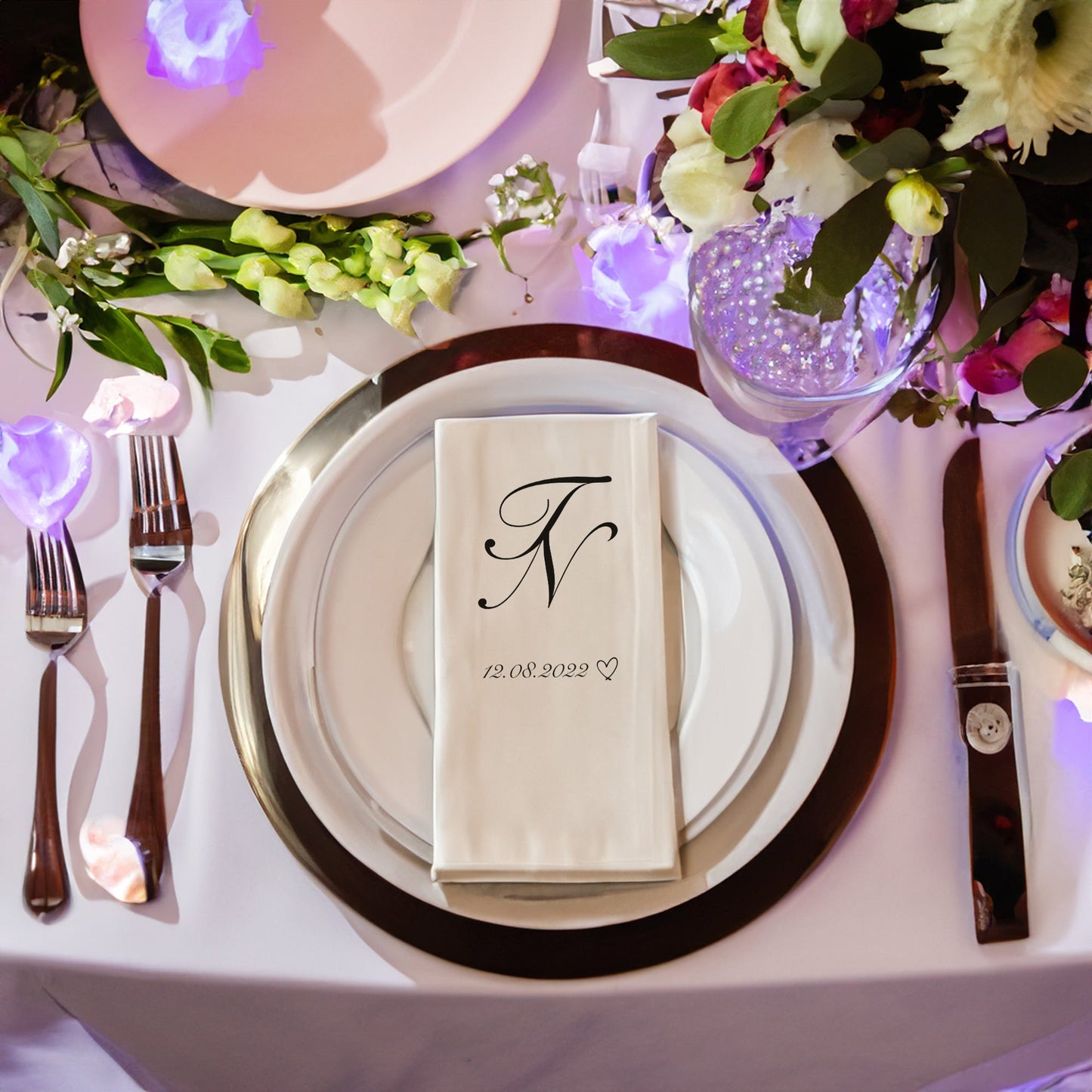 Harf Detaylı Özel Gün Peçetesi