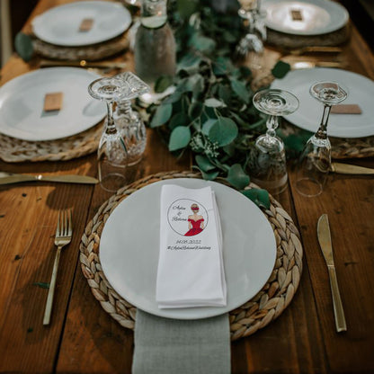 Kırmızılı Gelin Detayı Özel Gün Peçetesi