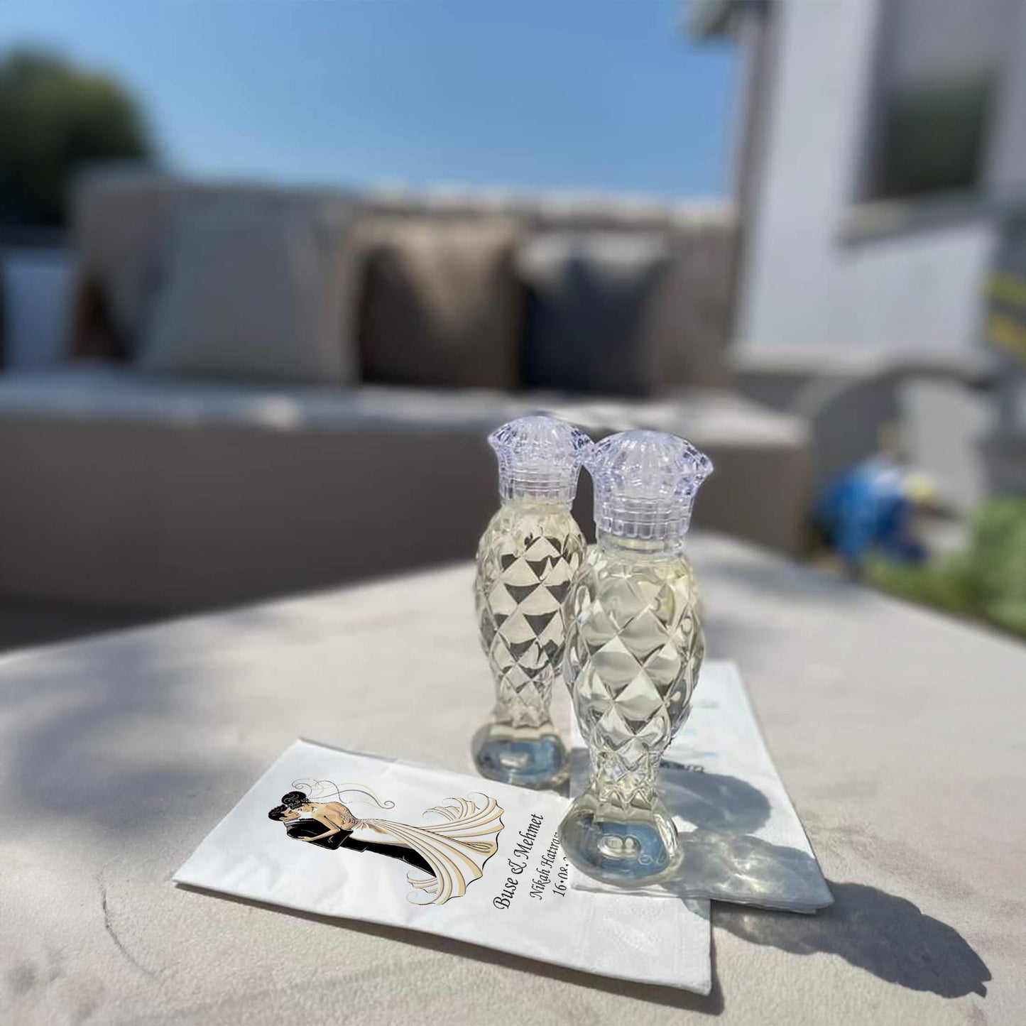 Gelin Damat Detaylı Özel Gün Peçetesi