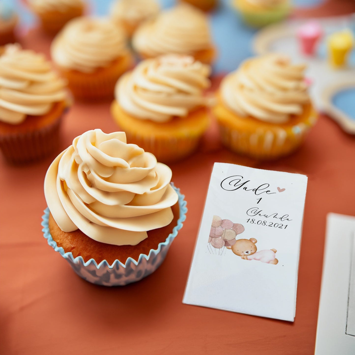 Yavru Ayıcık Temalı Baskılı Peçeteler - AyDesign.com.tr