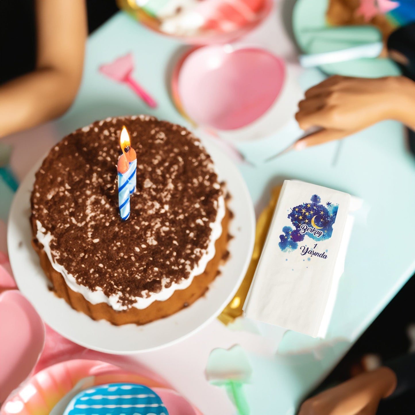 Ay Yıldız Temalı Baskılı Peçeteler - AyDesign.com.tr