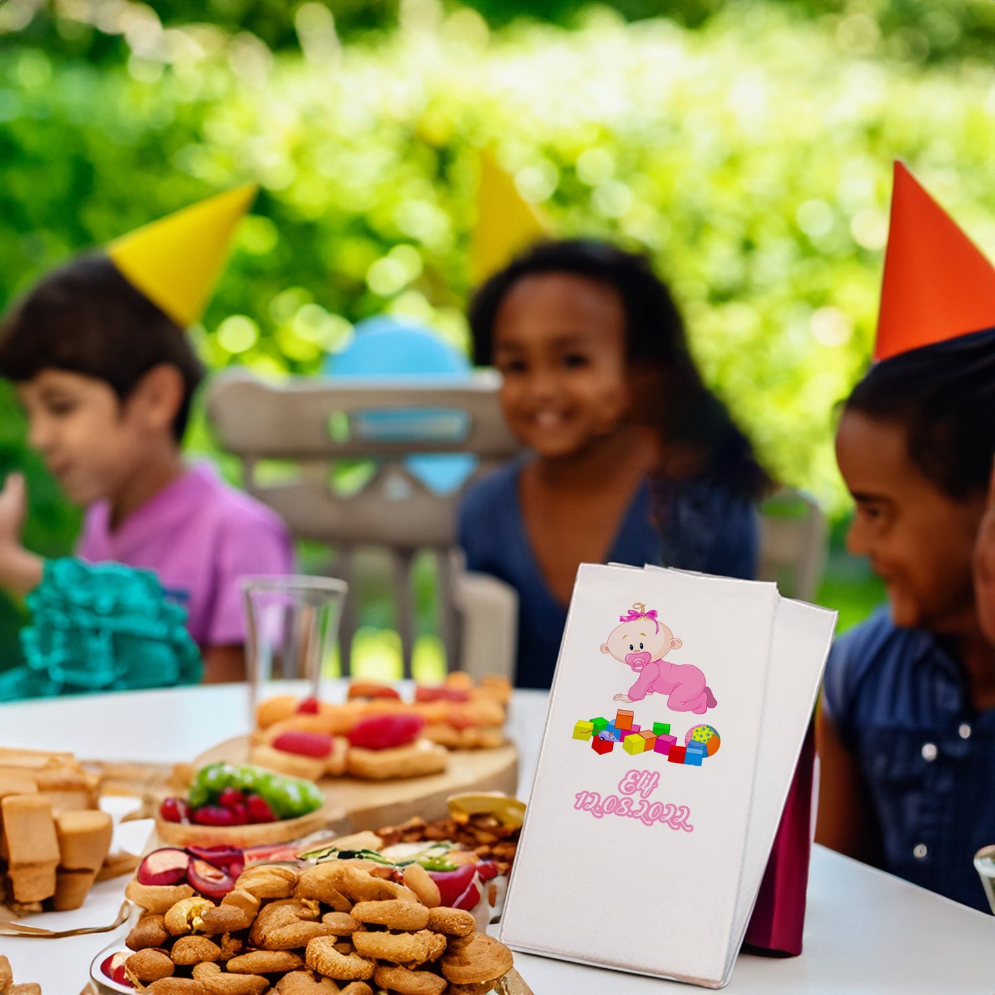 Kız Bebek Temalı Baskılı Peçeteler - AyDesign.com.tr